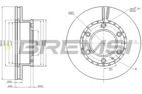 BREMSI CD8459V - B. DISC FRONT DIA.289 VENT. FORD RANGER