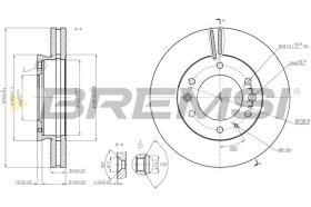 BREMSI CD8462V - B. DISC FRONT DIA.301 VENT. FORD RANGER