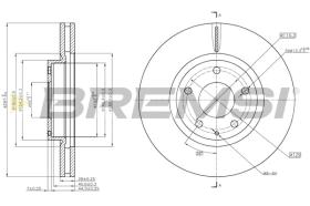 BREMSI CD8463V - B. DISC FRONT DIA.297 VENT. MAZDA 6