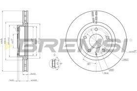 BREMSI CD8465V - B. DISC FRONT DIA.295 VENT. MAZDA 3