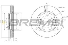 BREMSI CD8466V - B. DISC FRONT DIA.296 VENT. NISSAN RENAU