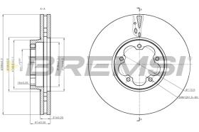 BREMSI CD8468V - B. DISC FRONT DIA.308 VENT. FORD TRANSIT