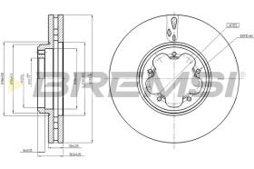 BREMSI CD8469V - B. DISC FRONT DIA.288 VENT. FORD TRANSIT