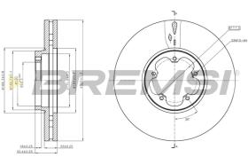 BREMSI CD8470V - B. DISC FRONT DIA.308 VENT. FORD TRANSIT