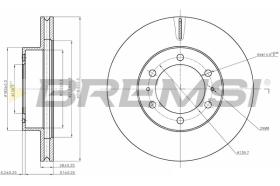 BREMSI CD8475V - B. DISC FRONT DIA.319 VENT. TOYOTA