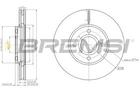 BREMSI CD8478V - B. DISC FRONT DIA.278 VENT. FORD ECOSPOR