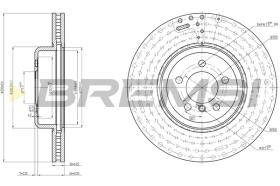 BREMSI CD8479V - B. DISC FRONT DIA.370 VENT. BMW 3  4