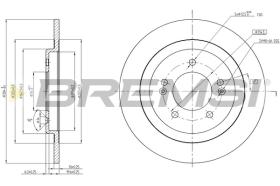 BREMSI CD8482S - B. DISC REAR DIA.284 SOLID KIA CEE'D I30