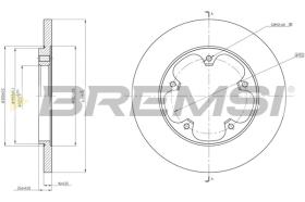 BREMSI CD8484S - B. DISC REAR DIA.308 SOLID FORD TRANSIT