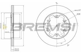 BREMSI CD8485S - B. DISC REAR DIA.308 SOLID FORD TRANSIT