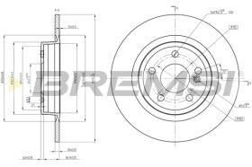 BREMSI CD8486S - B. DISC REAR DIA.295 SOLID MERC. CLA A B