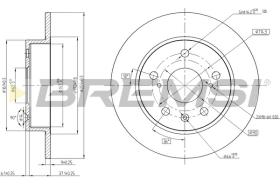 BREMSI CD8493S - B. DISC REAR DIA.259 SOLID SUZUKI SWIFT