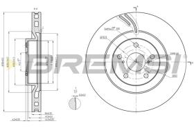 BREMSI CD8497VLS - B. DISC FRONT SX  DIA.334 LEXUS GS RC