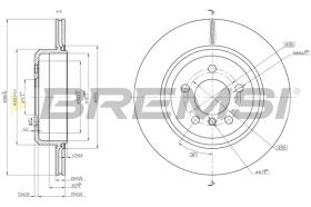 BREMSI CD8504V - B. DISC REAR DIA. 330 BMW 5