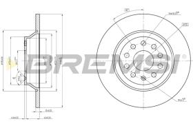 BREMSI CD8506S - B. DISC REAR DIA.278 SOLID MERC. CLA A B