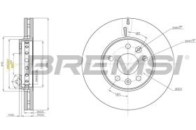 BREMSI CD8507V - B. DISC REAR  DIA.296 FIAT TALENTO NISSA