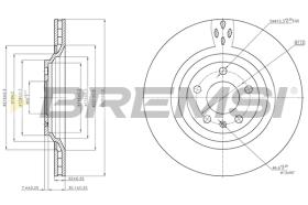 BREMSI CD8546V - B. DISC REAR DIA.330 AUDI A6 QUATTRO