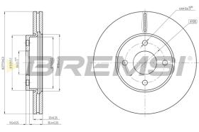 BREMSI CD8548V - B. DISC FRONT DIA.278 VENT. FORD FIESTA