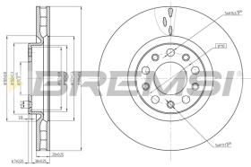 BREMSI CD8555V - B. DISC FRONT DIA.305 VENT. A.R. STELVIO