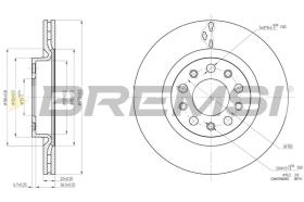 BREMSI CD8556V - B. DISC REAR  DIA.294 VENT A R. STELVIO