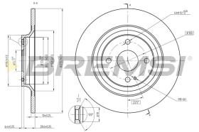 BREMSI CD8593S - B. DISC REAR DIA.276 SOLID MAZDA MX-5