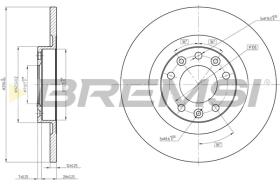 BREMSI CD8654S - B. DISC REAR DIA.290 SOLID CITROEN PEUGE