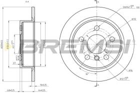 BREMSI CD8656S - B. DISC REAR DIA. 259 SOLID MINI F