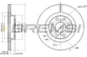 BREMSI CD8658V - B. DISC REAR DIA.262 VENT. TOYOTA MR2