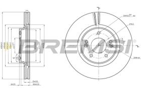 BREMSI CD8680V - B. DISC FRONT DIA.305 VENT. KIA HYUNDAI