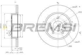 BREMSI CD8683S - B. DISC REAR DIA. 290 SOLID NISSAN RENAU