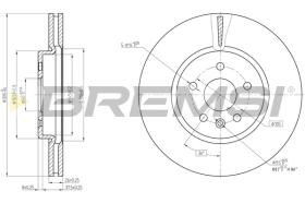 BREMSI CD8684V - B. DISC FRONT DIA.300 VENT. OPEL ASTRA