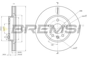 BREMSI CD8685V - B. DISC FRONT DIA.276 VENT. OPEL ASTRA