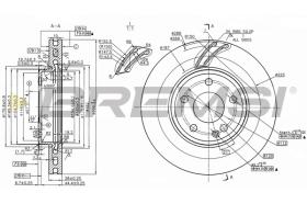 BREMSI CD8760V - B. DISC FRONT DIA.295 VENT. MERCEDES CLA