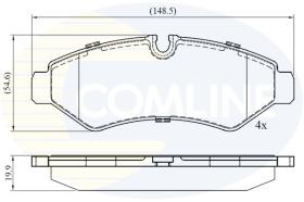 COMLINE CBP02762 - PASTILLA DE FRENO