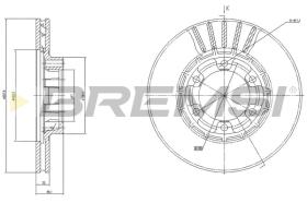 BREMSI CD6458V - DISCHI FRENO - BRAKE DISCS