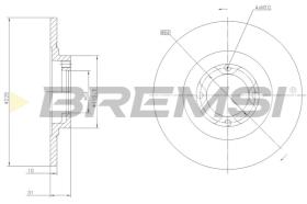 BREMSI CD6537S - DISCHI FRENO - BRAKE DISCS