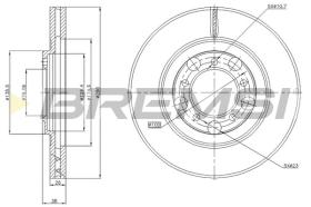 BREMSI CD7071V - DISCHI FRENO - BRAKE DISCS