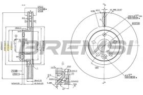 BREMSI CD7320V - DISCHI FRENO - BRAKE DISCS