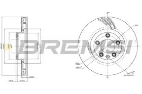 BREMSI CD8019VRD - DISCHI FRENO - BRAKE DISCS