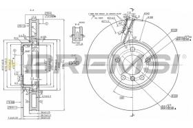 BREMSI CD8043VLD - DISCHI FRENO - BRAKE DISCS