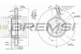 BREMSI CD8043VRD - DISCHI FRENO - BRAKE DISCS