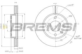 BREMSI CD8688V - DISCHI FRENO - BRAKE DISCS