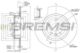 BREMSI CD8771V - DISCHI FRENO - BRAKE DISCS