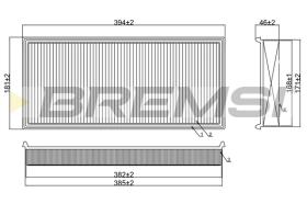 BREMSI FA0112 - FILTRO DE AIRE