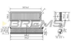 BREMSI FA0113 - FILTRO DE AIRE