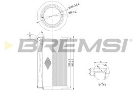 BREMSI FA0115 - FILTRO DE AIRE