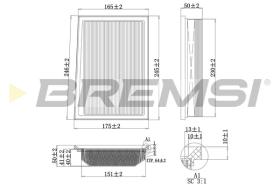 BREMSI FA0117 - FILTRO DE AIRE