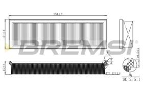 BREMSI FA0121 - FILTRO DE AIRE