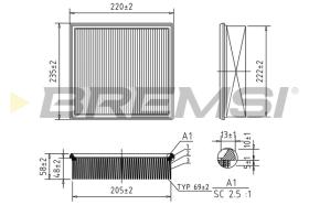 BREMSI FA0123 - FILTRO DE AIRE