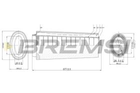 BREMSI FA0124 - FILTRO DE AIRE